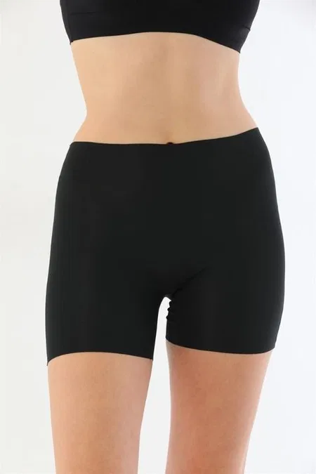 Yüksek Bel Uzun Paça Kadın Boxer Emay 2703 - Siyah