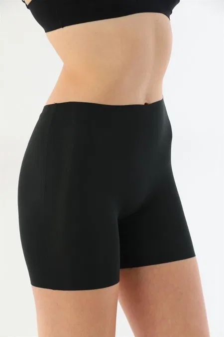 Yüksek Bel Uzun Paça Kadın Boxer Emay 2703 - Siyah