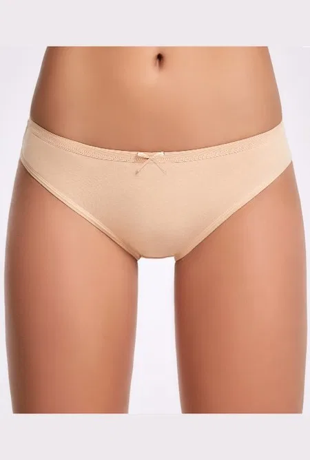 Pamuklu Yüksek Bel Bikini Külot İlke 265 - Ten