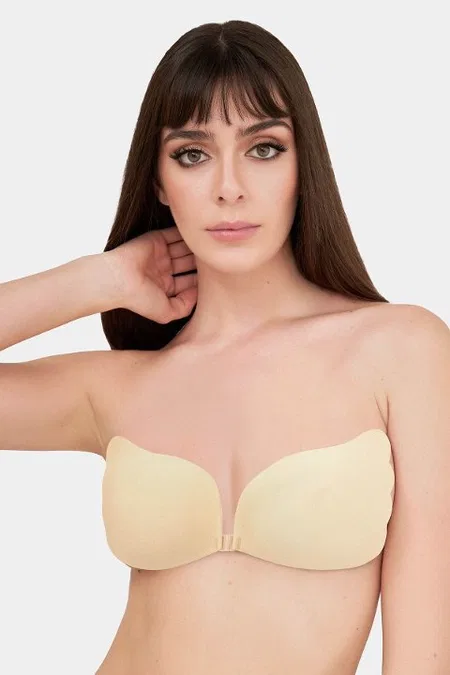 Push-Up Yastıklı Dekolte Sütyen NBB 3695 - Ten