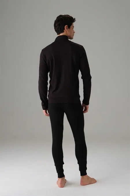 Termal Fırçalı İç Yüzeyli Dik Yaka Sweatshirt Doreanse 2895 - Siyah