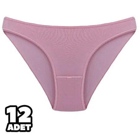 Pamuklu Yüksek Bel Bikini Külot Tutku 0546 - Karışık Renk