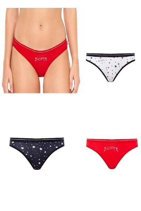 Pamuklu Yüksek Bel Slip Külot  U.S. POLO Assn. 66317 - Görsel