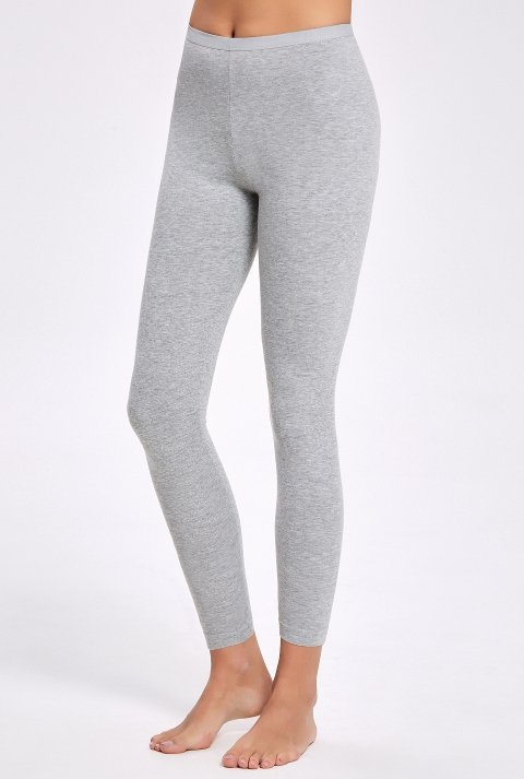 Yüksek Bel Pamuklu Tayt Siyah İlke 2245 - Gri