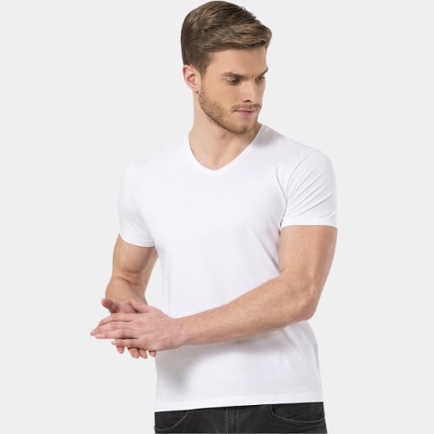 Pamuklu Kısa Kollu Erkek Tişört Wtshirt Vegas - 2