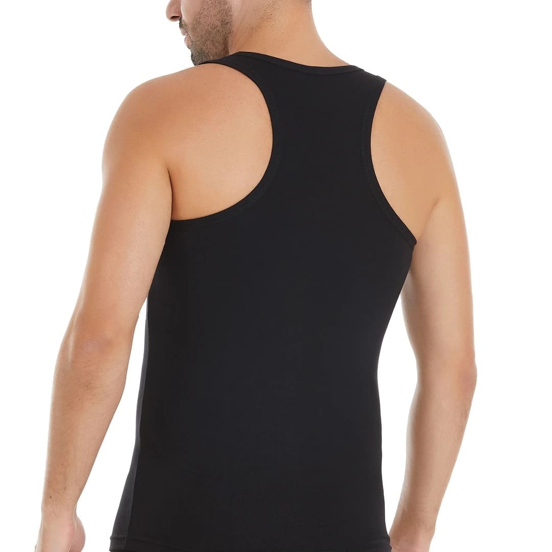 Modal Pamuk Elastan 3'lü Paket Sporcu Erkek Atlet Yıldız 79 - Siyah