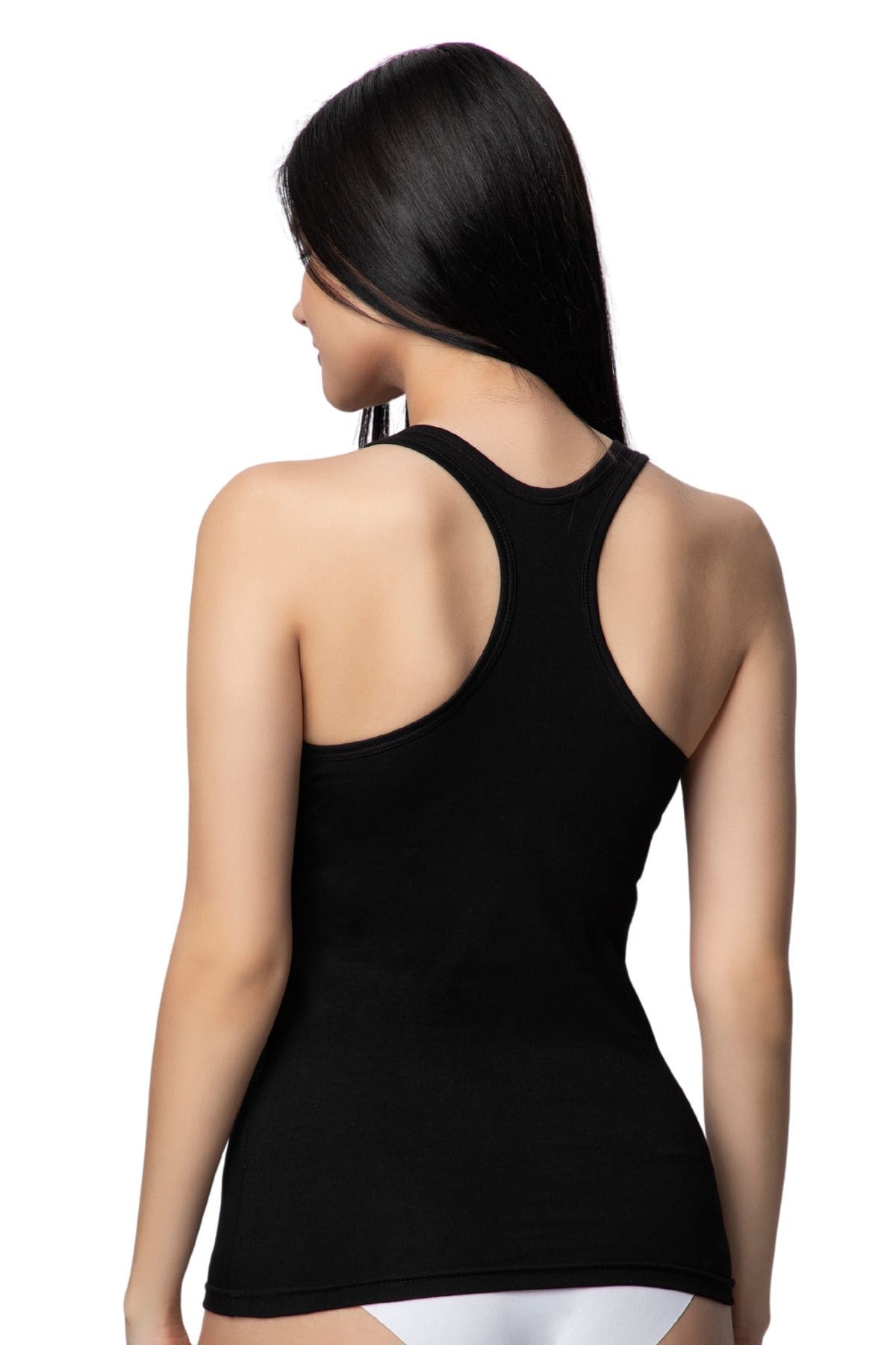 Pamuklu 3'lü Kadın Sporcu Atlet Donex 1340 - Siyah