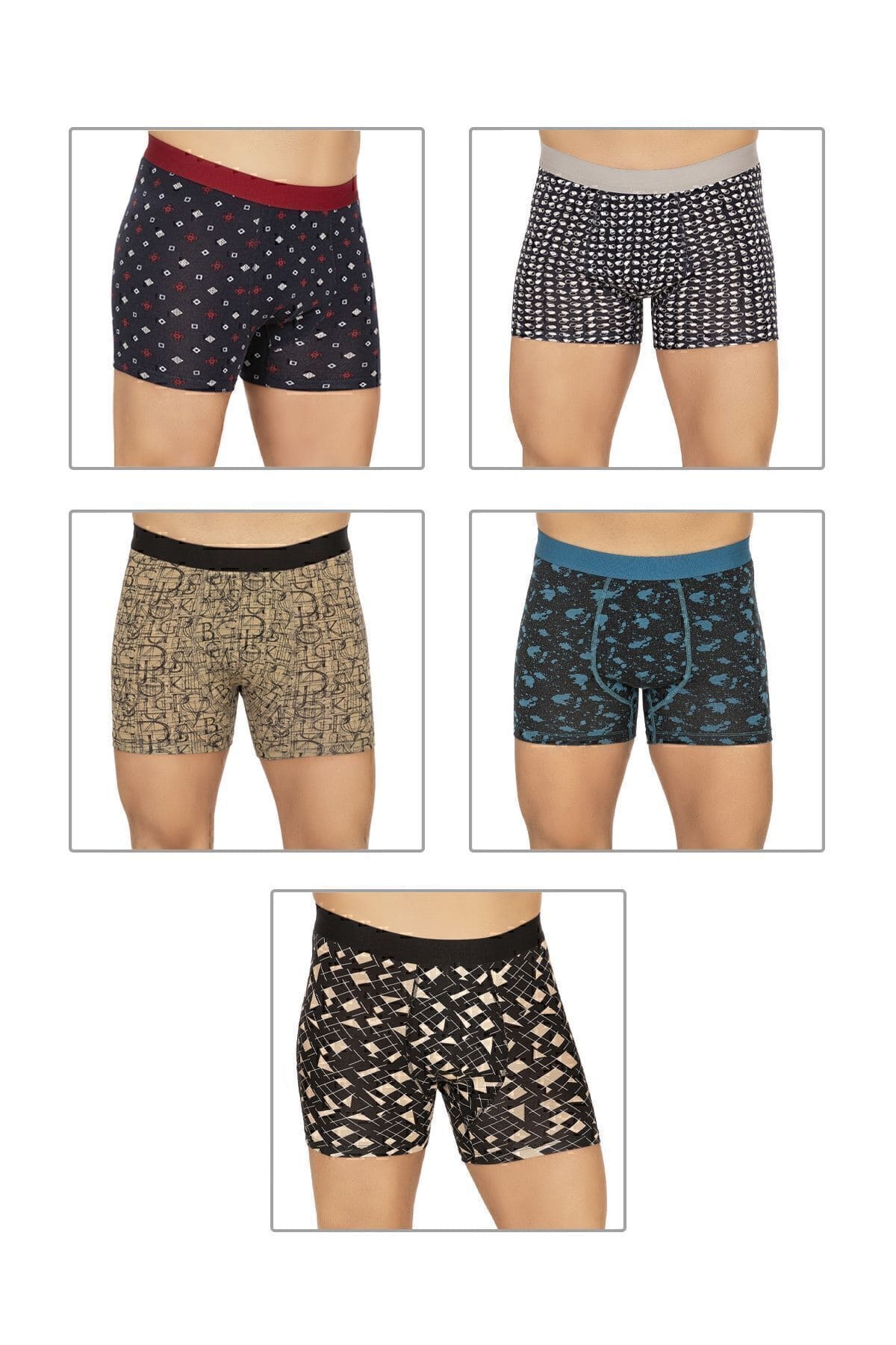 Özkan Desenli Likralı Pamuklu Boxer Özkan 11111 - Görsel 2