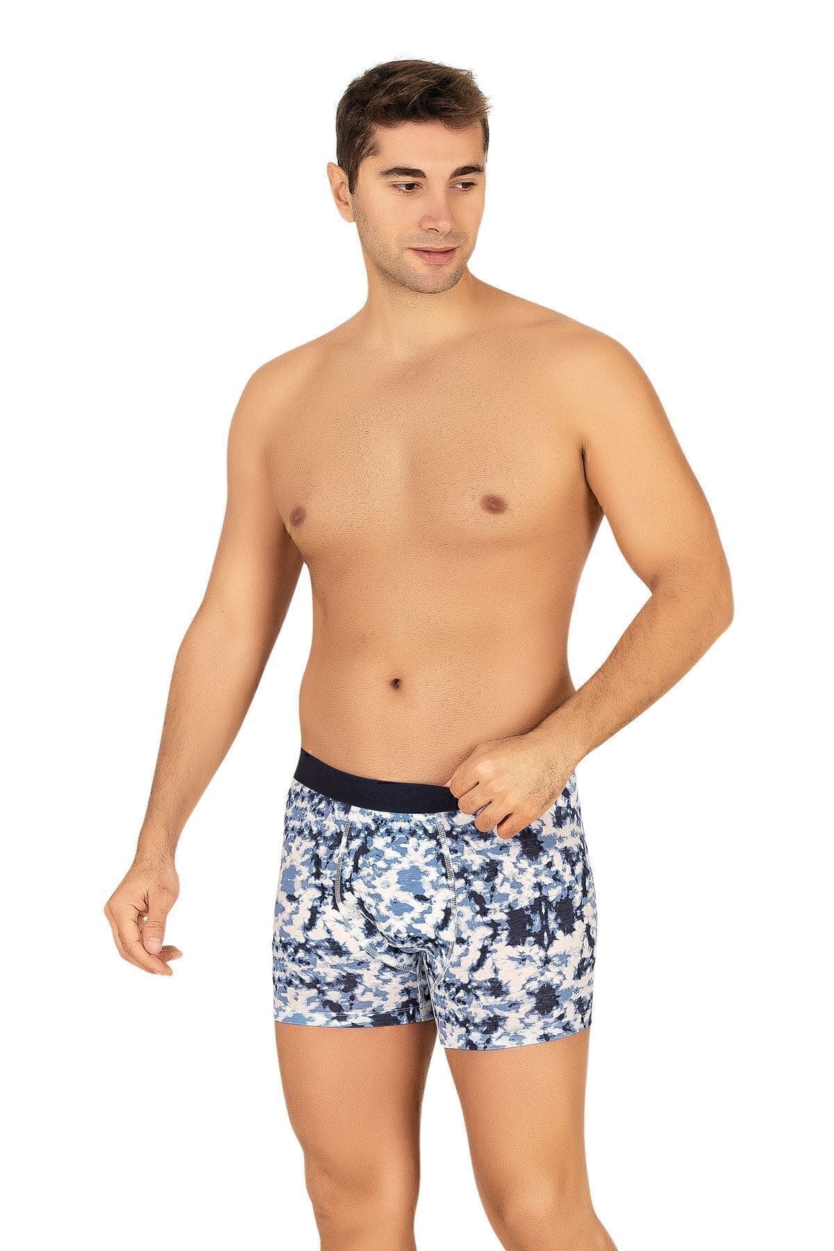 Özkan Desenli Likralı Pamuklu Boxer Özkan 11111 - Görsel 5