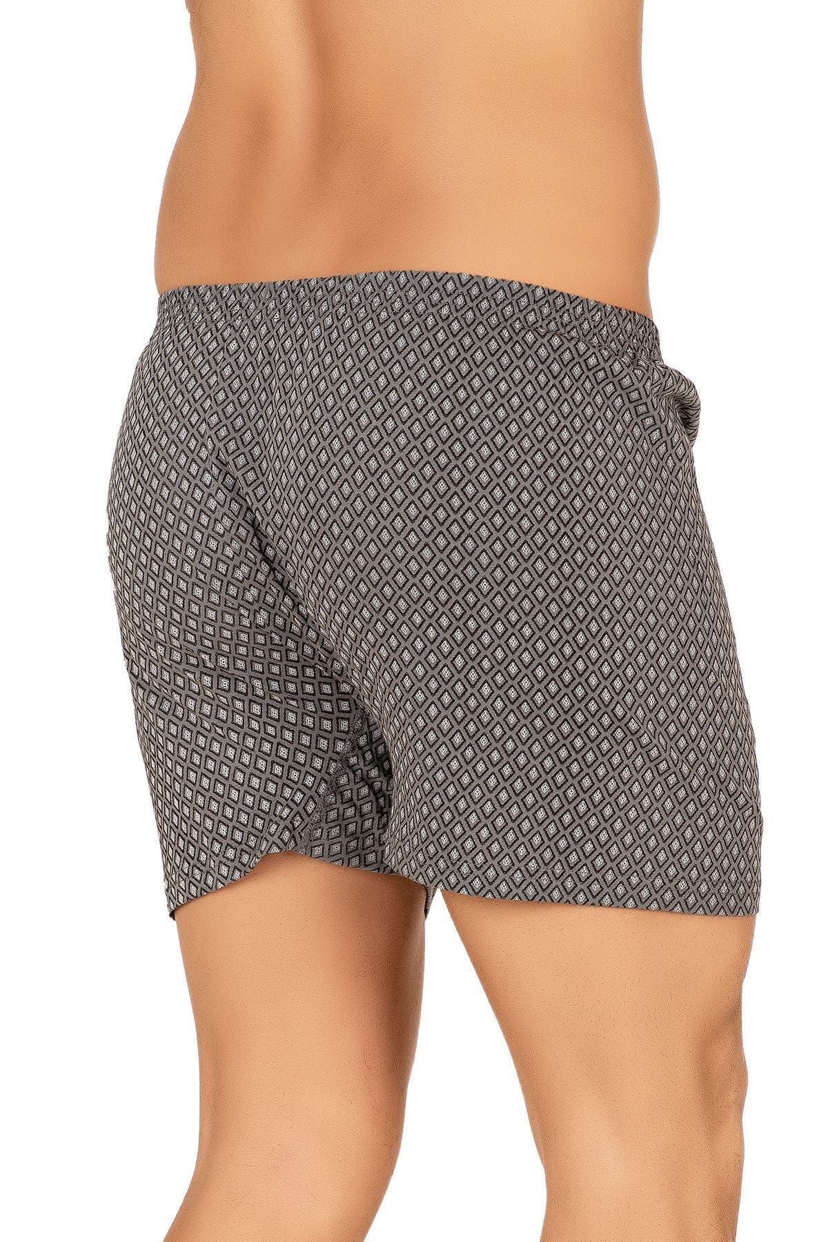 Desenli Pamuklu Esnek Boxer Şort Özkan 11810 - Asorti