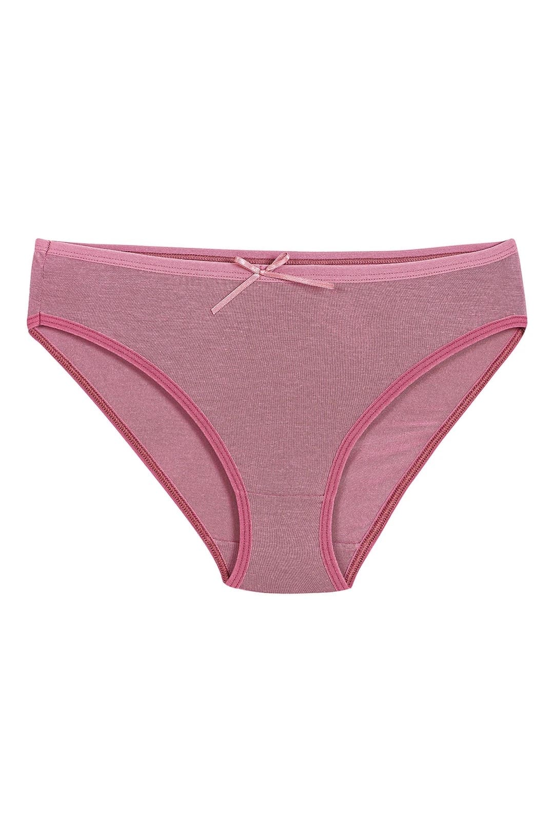 Yüksek Bel Bambu Bikini Külot 6'lı Paket Yıldız 3909 - Pembe