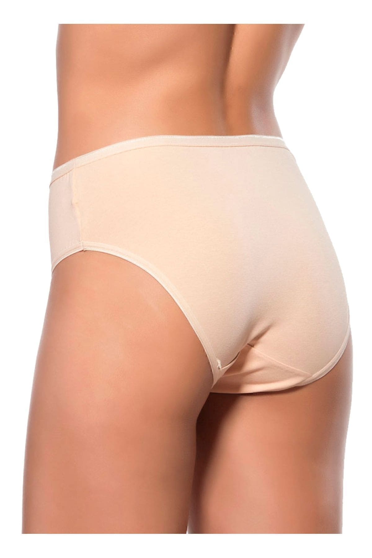 Yüksek Bel Pamuklu Likralı Bato Külot  Özkan 6121 - Ten