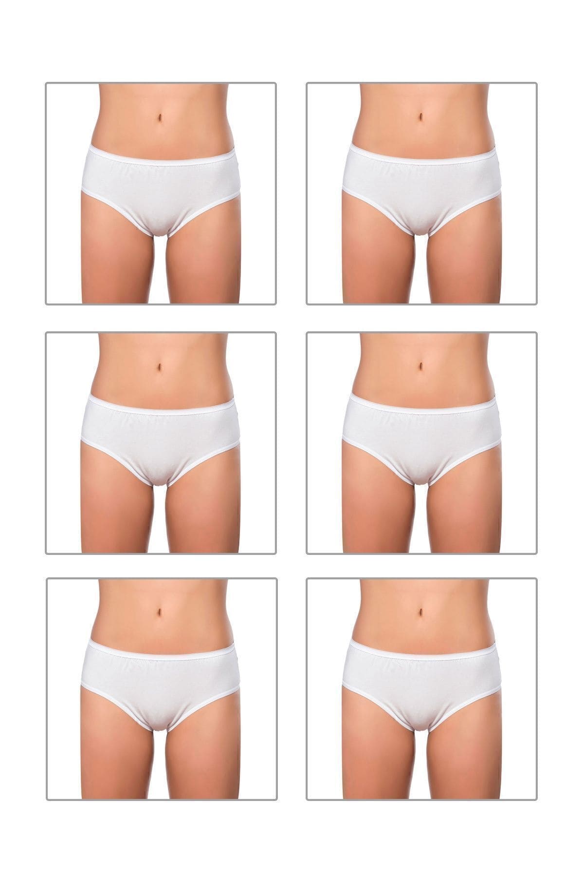 Yüksek Bel Pamuklu Likralı Bato Külot  Özkan 6121 - Ten