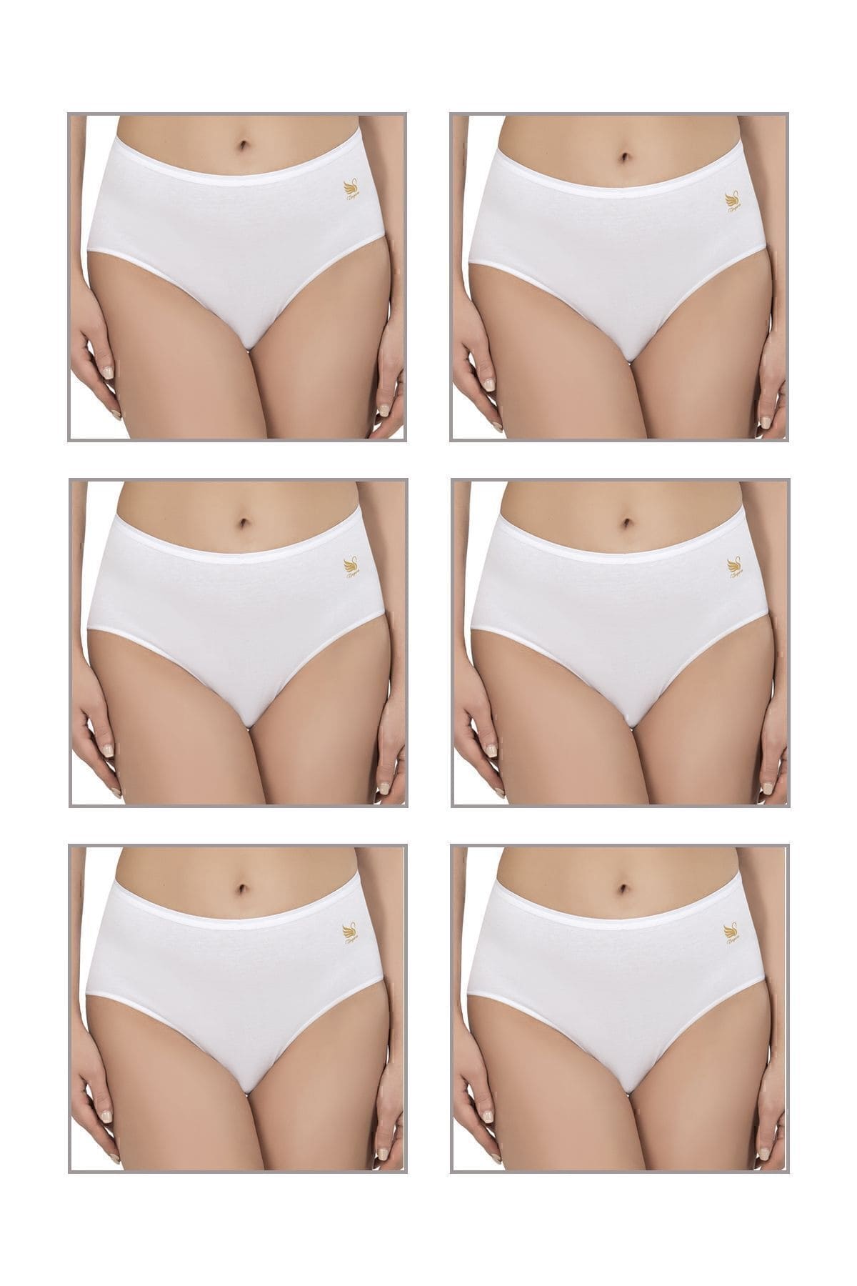 Pamuklu Modal Esnek Yüksek Bel Bato Külot 10lu Paket Özkan 23922 - Beyaz