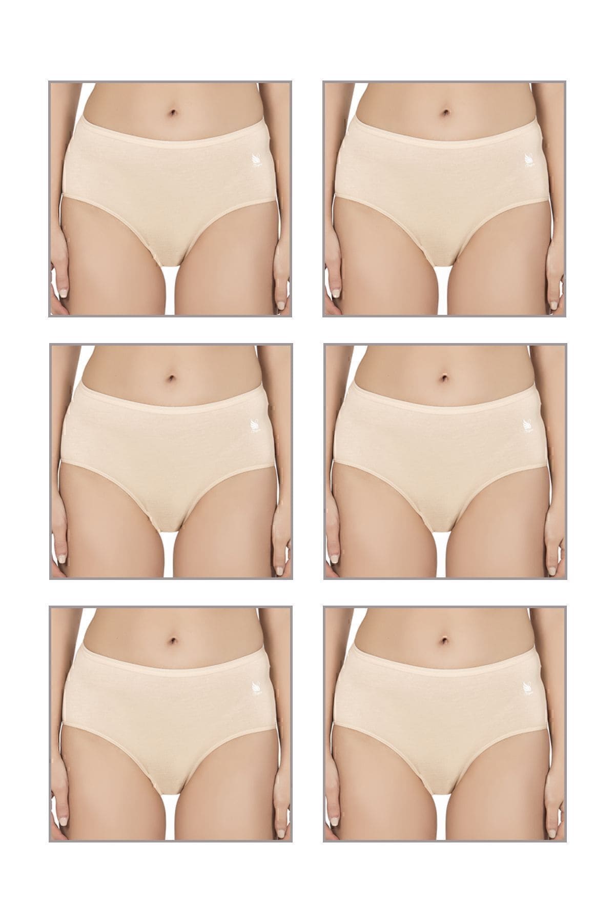 Pamuklu Modal Esnek Yüksek Bel Bato Külot 10lu Paket Özkan 23922 - Ten