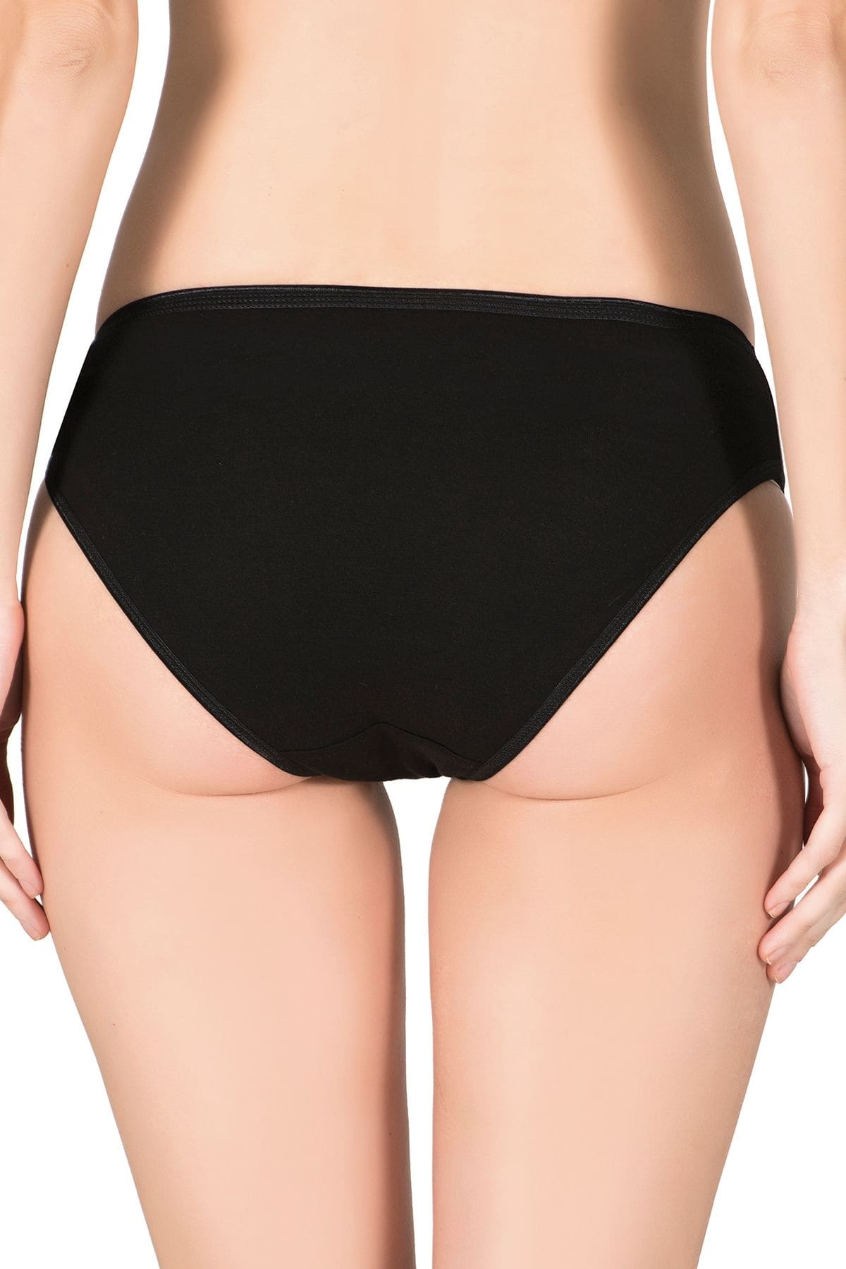 Yüksek Bel Esnek Slip Külot 10lu Paket Özkan 23926 - Siyah