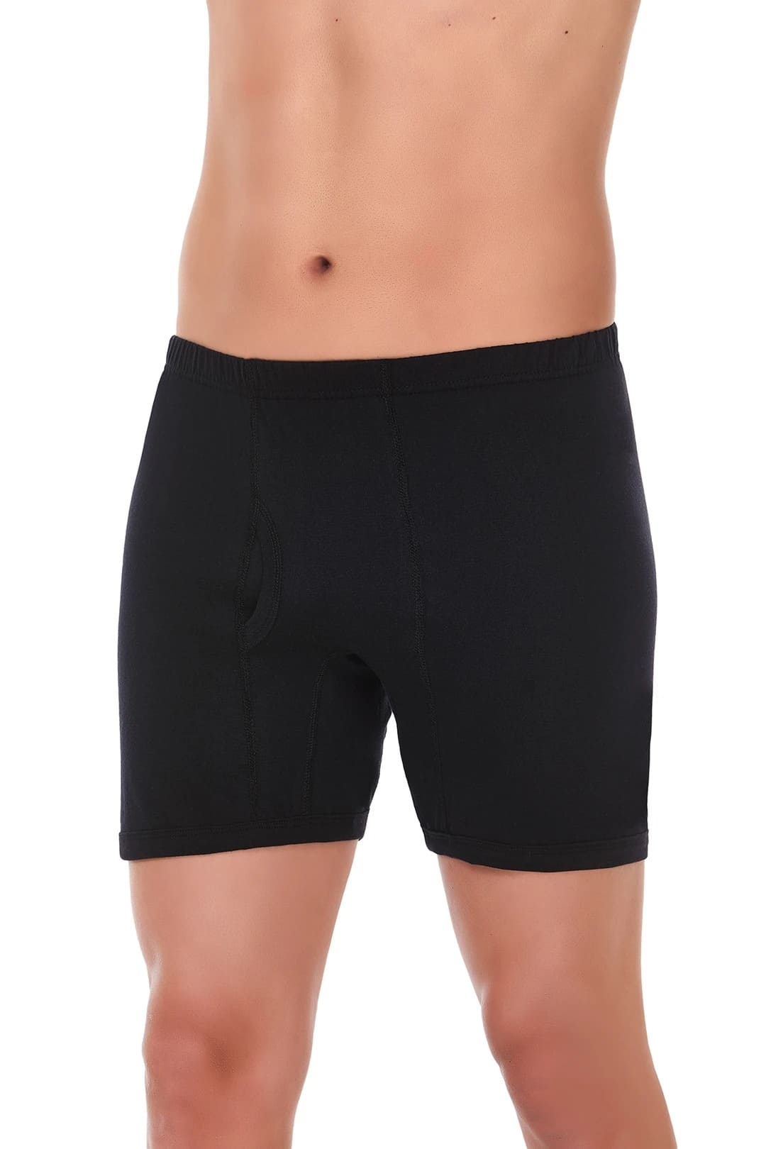 Pamuklu Düz Dikişli Erkek Boxer Yıldız 140 - Siyah