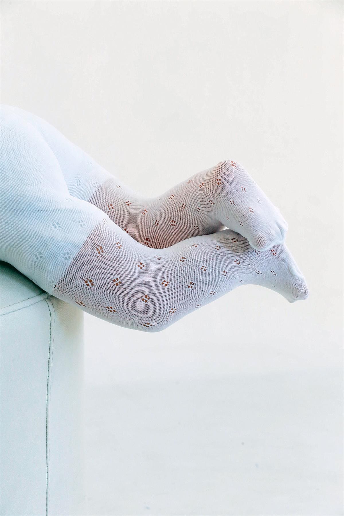 Beyaz Bebek Külotlu Çorap %100 Pamuk Daymod 2122120 - Beyaz