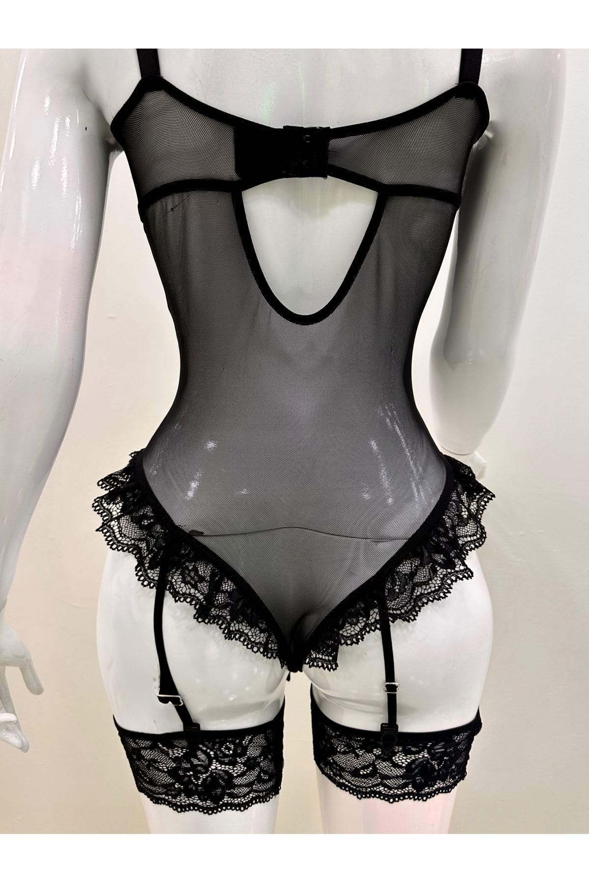 Sistina Dantel Detaylı Somon Jartiyer Takım Sistina 1050 - Görsel 4