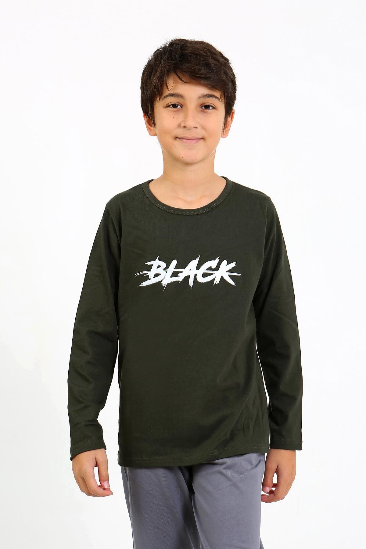 Akbeniz Uzun Kollu Pamuklu Erkek Çocuk Pijama Takım Akbeniz 20437 - Görsel 3