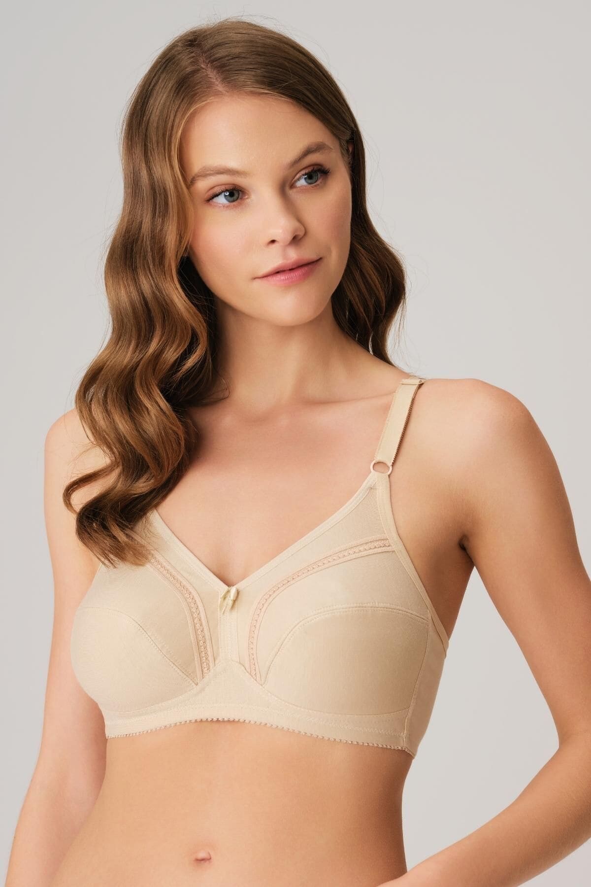 Anıl Ultra-Rahat Balensiz Koton Minimizer Sütyen 3714 - Ten