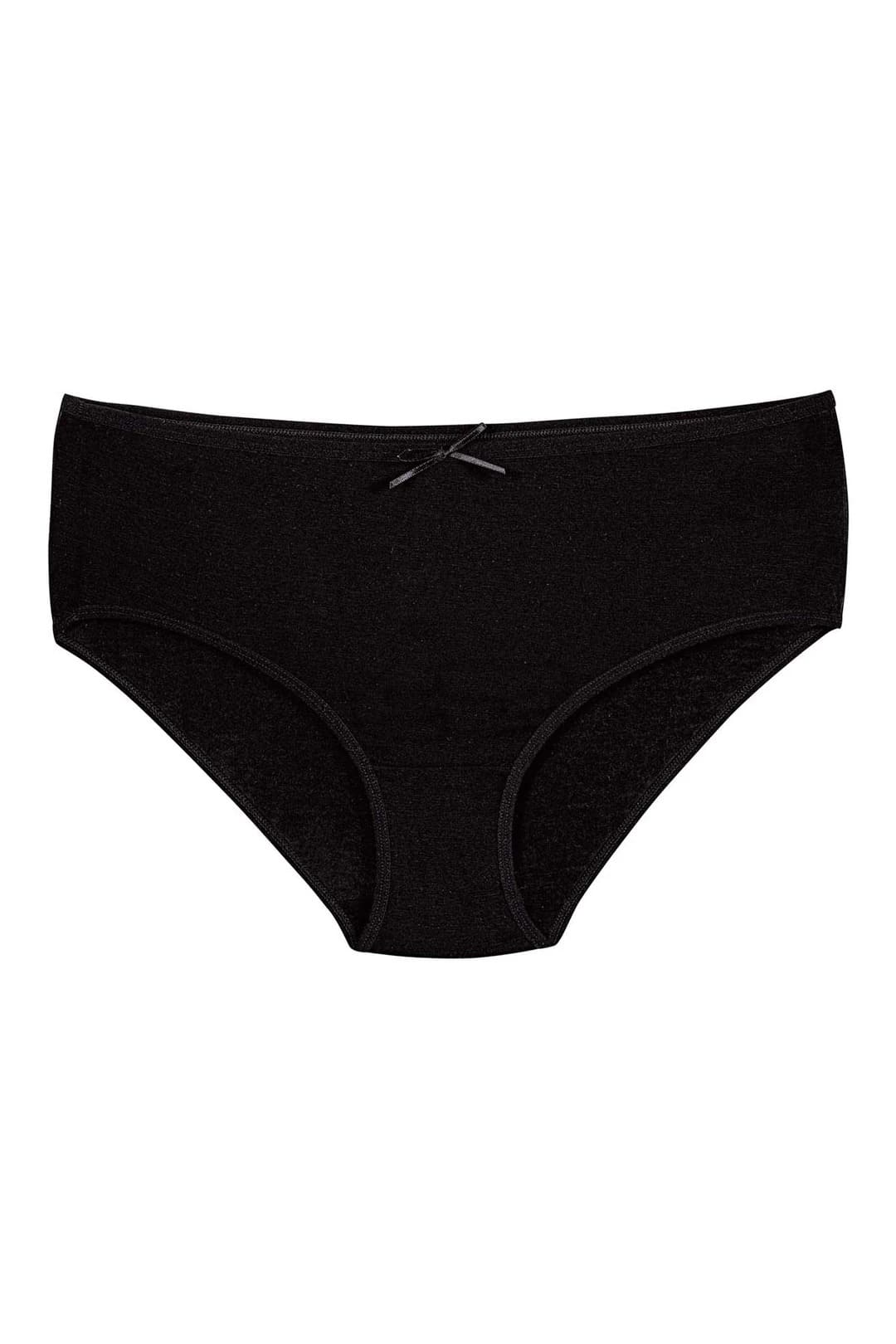 Yüksek Bel Esnek Bambu Bato Kadın Külot Yıldız 3921 - Siyah