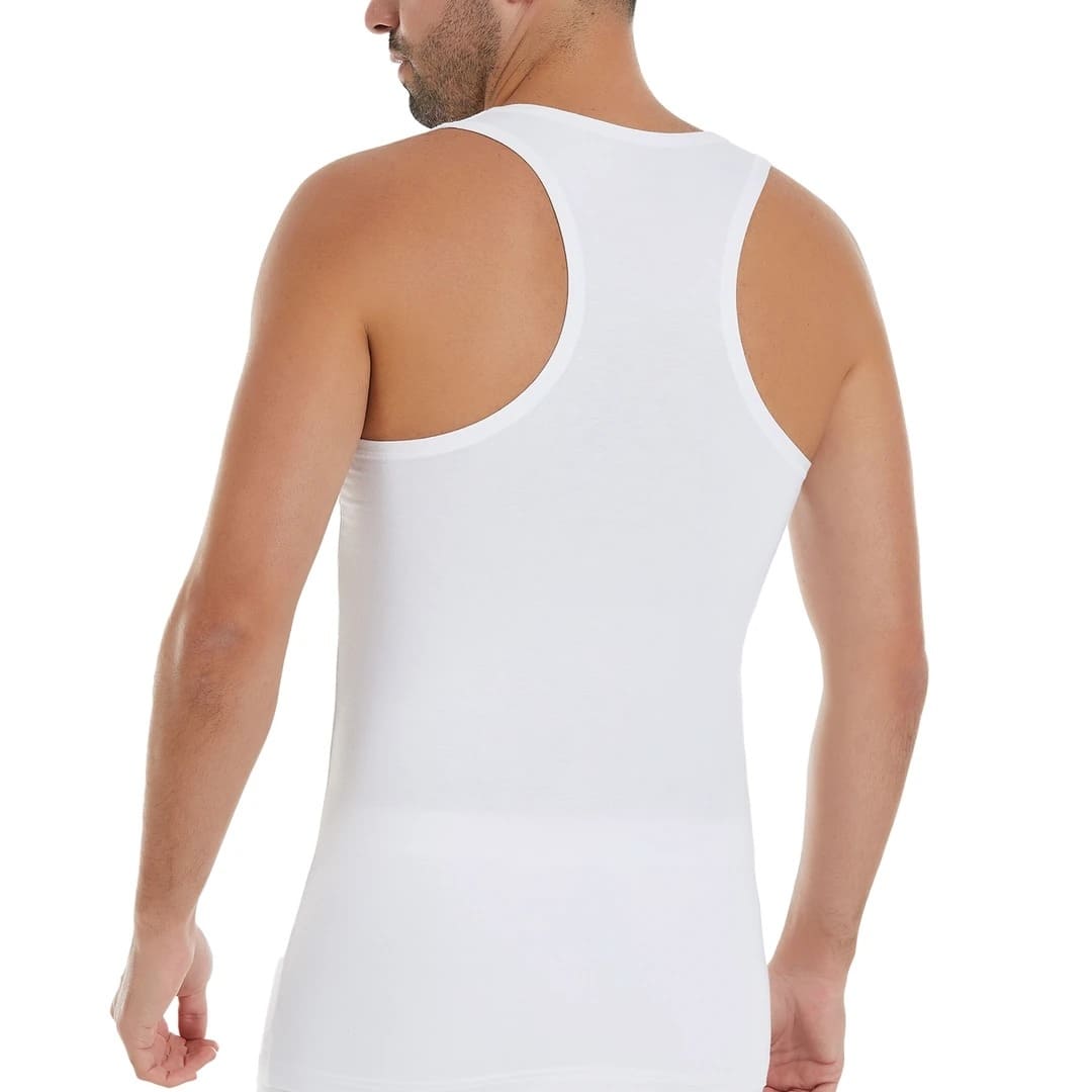 Bambu Elastan Kesim Erkek Atlet Yıldız 490 - Beyaz