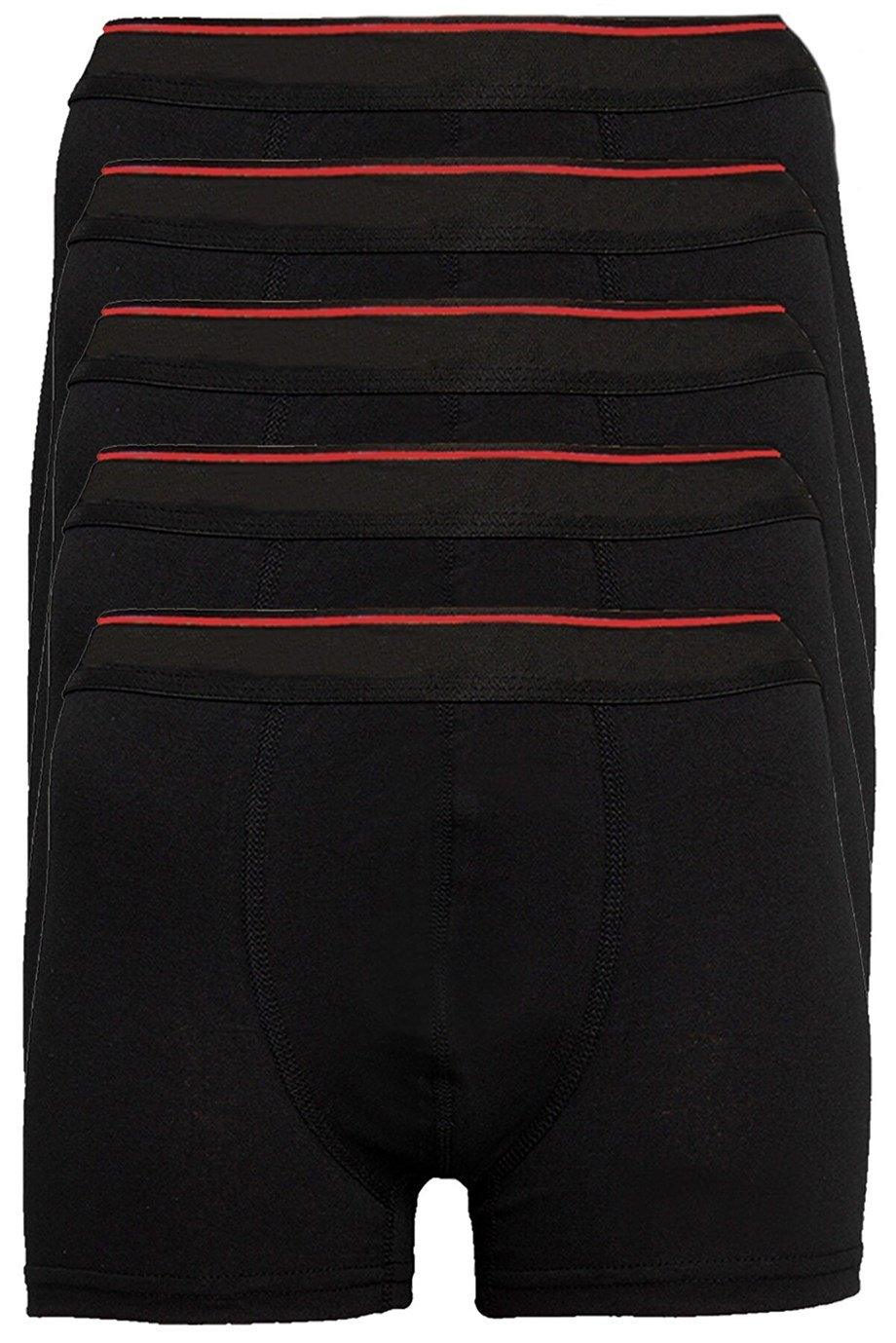 Büyük Beden Pamuklu Esnek Boxer Arma Yıldız 1177 - Siyah