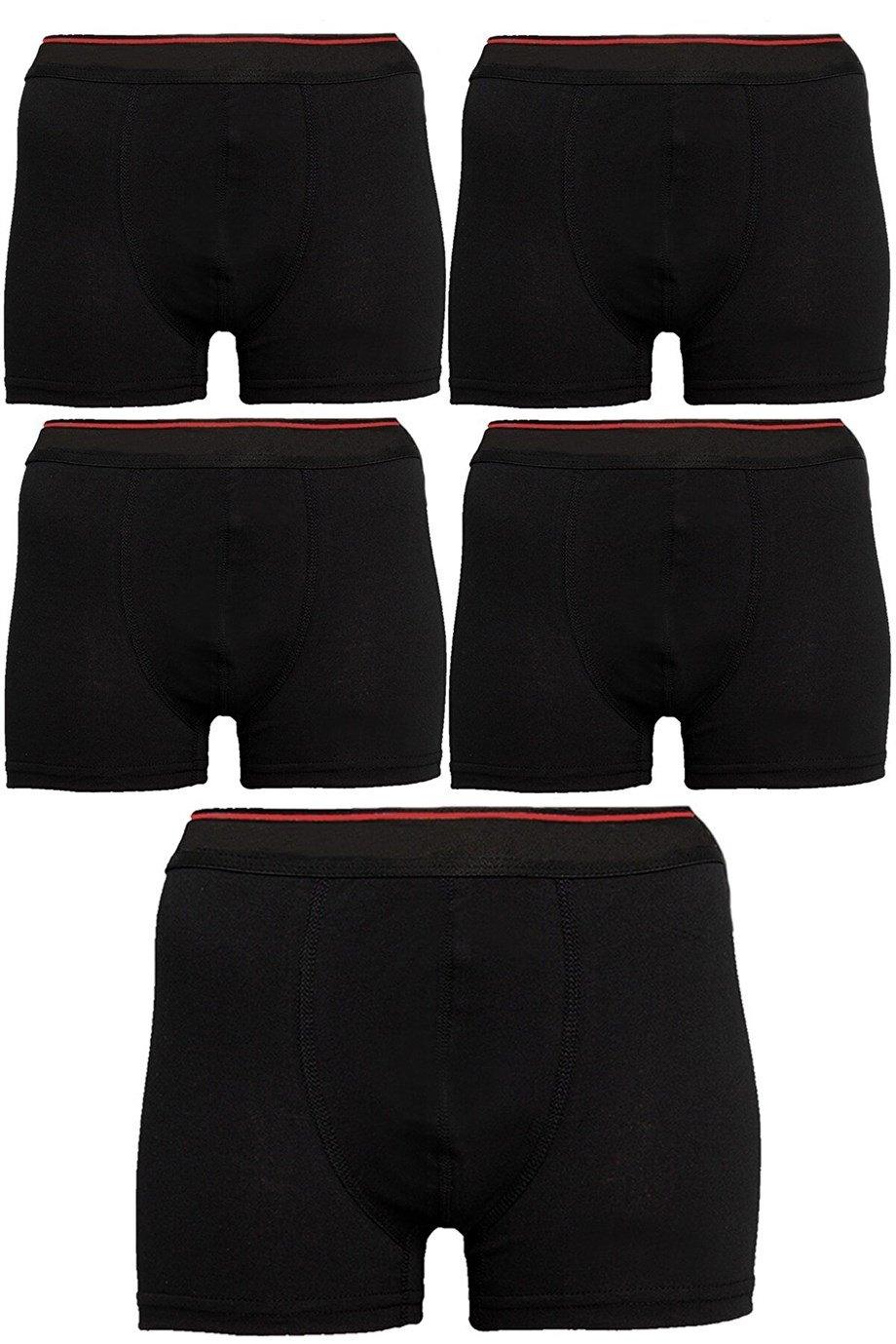 Büyük Beden Pamuklu Esnek Boxer Arma Yıldız 1177 - Siyah