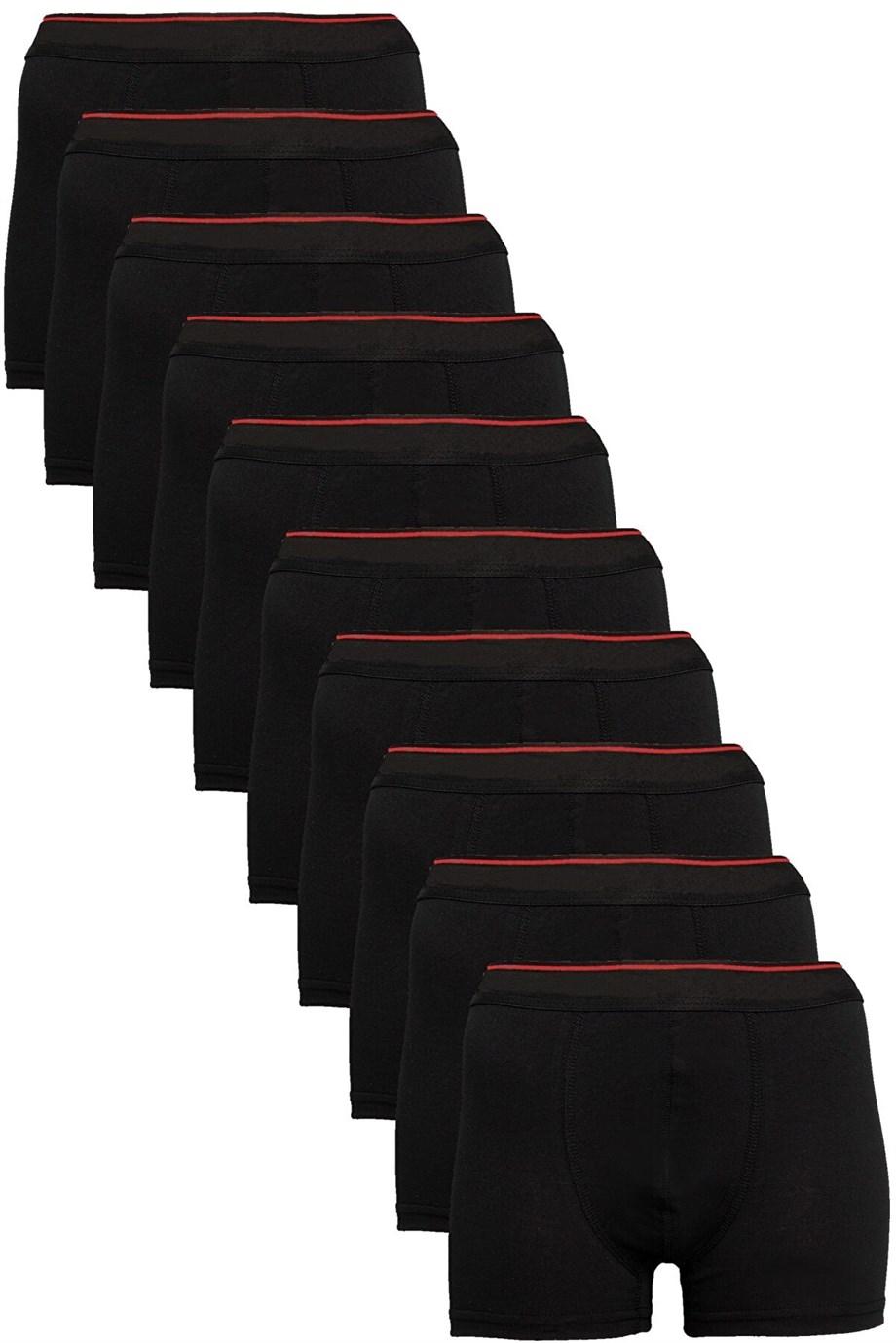 Battal Büyük Beden Siyah Boxer Esnek Bel  Arma Yıldız 9177 - Siyah