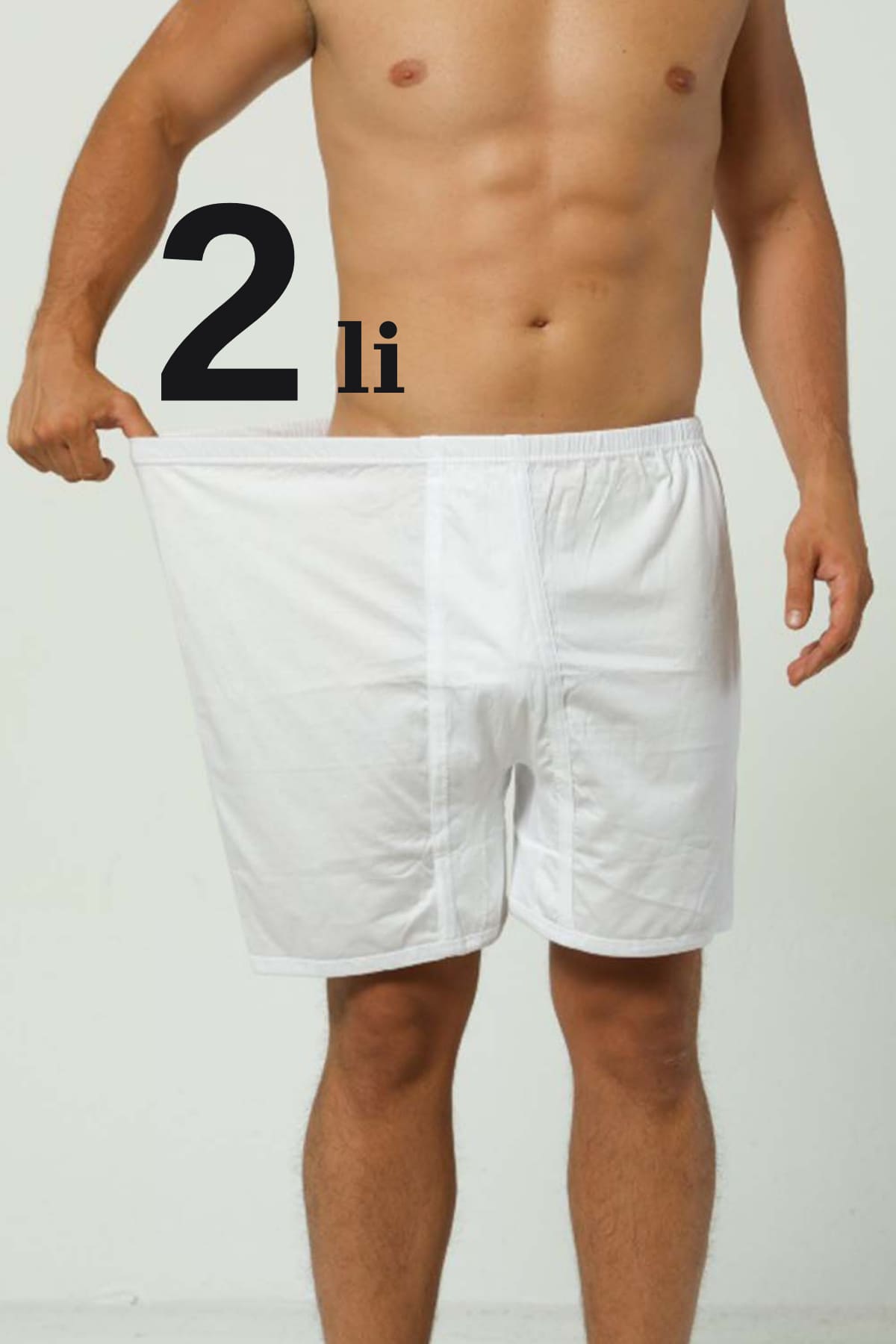 Pamuk Süprem Düz Paça Beyaz Boxer Arma Yıldız 9146 - Beyaz