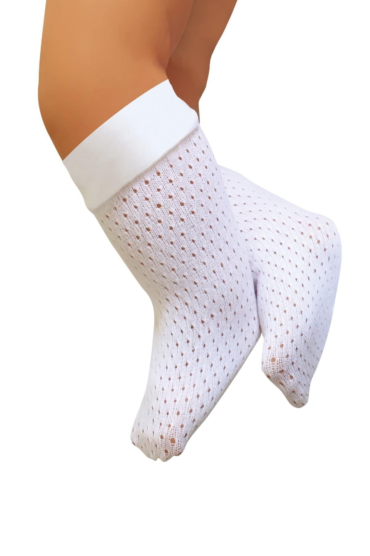 File Dizaltı Çorap Beyaz Polyamide Elastane Daymod 2223007 - Beyaz