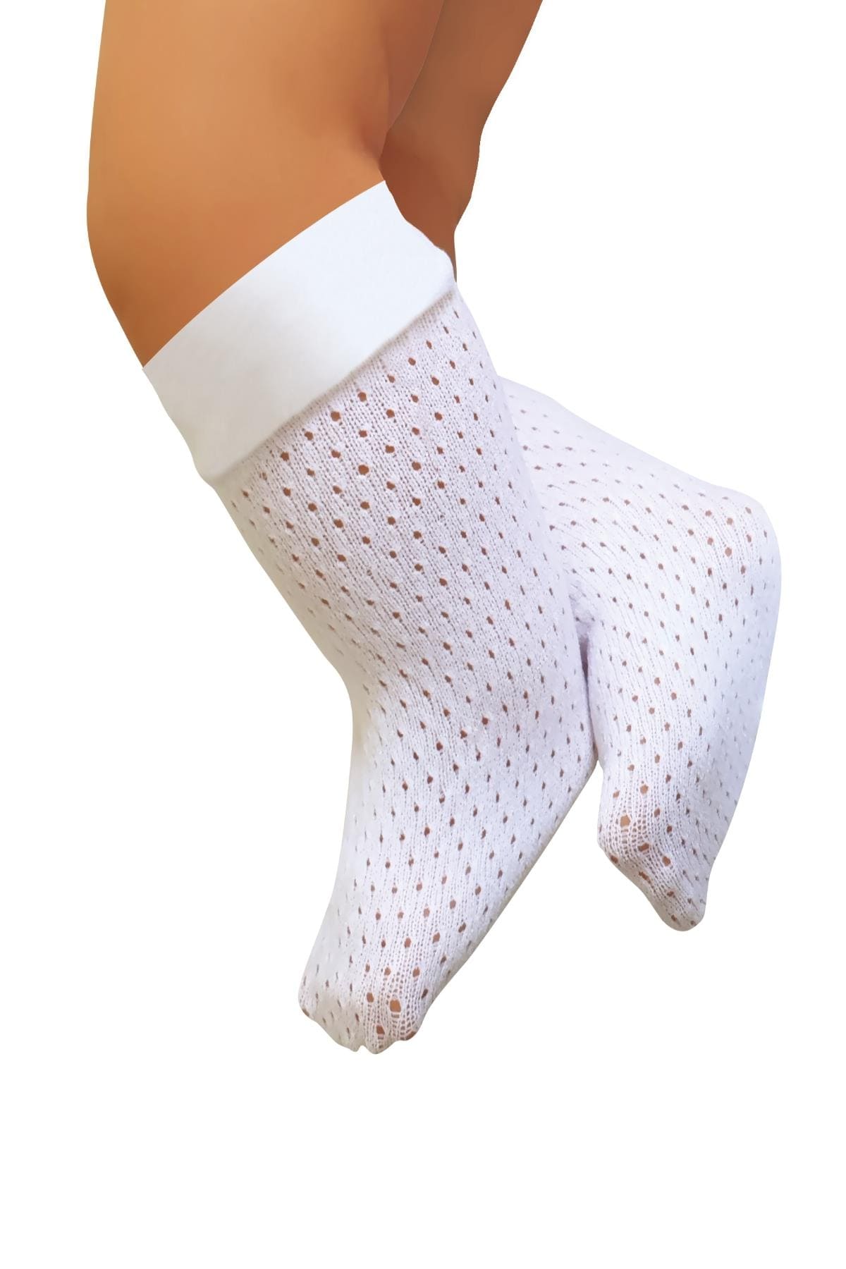 File Dizaltı Çorap Beyaz Polyamide Elastane Daymod 2223007 - Beyaz