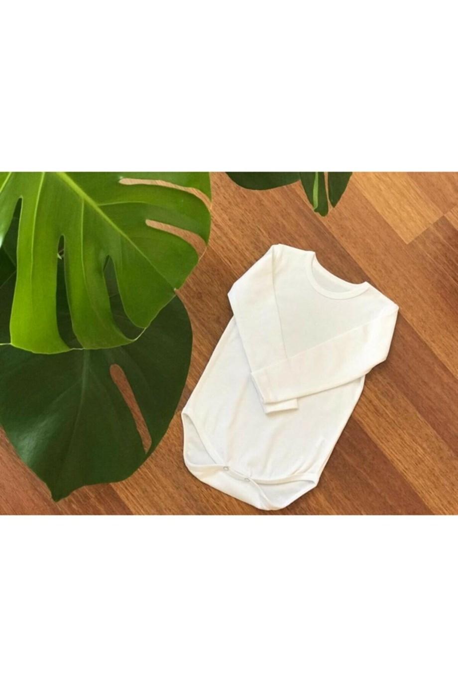 Pamuklu Çıt Çıtlı Zıbın Uzun Kollu Beyaz Arma Yıldız 5561 - Beyaz