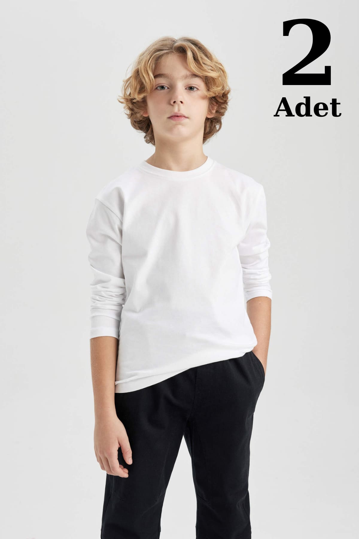 Pamuk Ribana Uzun Kollu Badiler Arma Yıldız 5538 - Beyaz