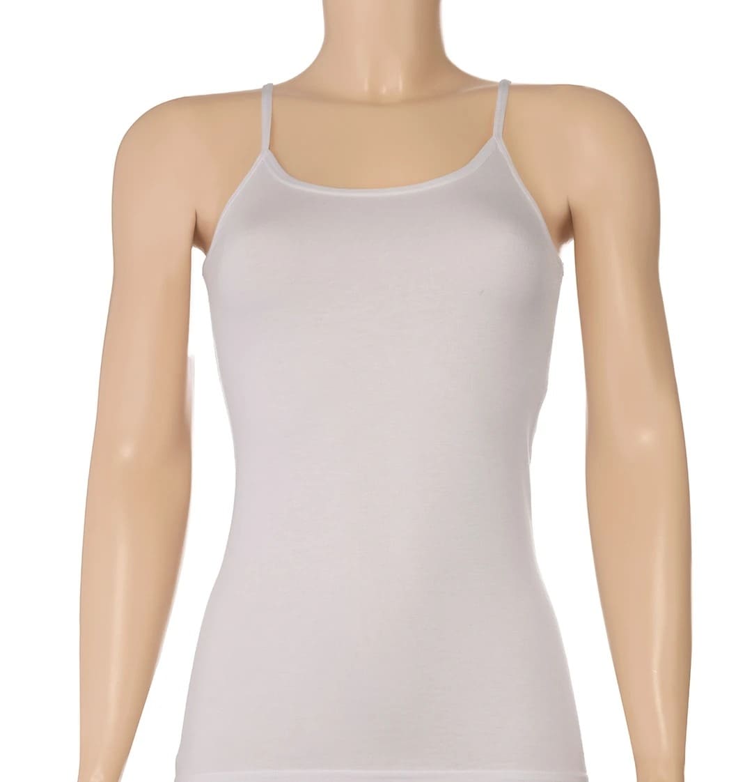 Bambu İp Askılı 3'lü Paket Kadın Atlet Yıldız 2360 - Beyaz