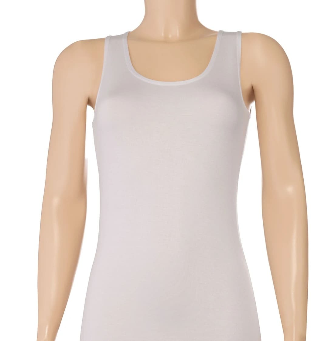 Bambu Kalın Askılı Atlet Beyaz Yıldız 2365 - Beyaz