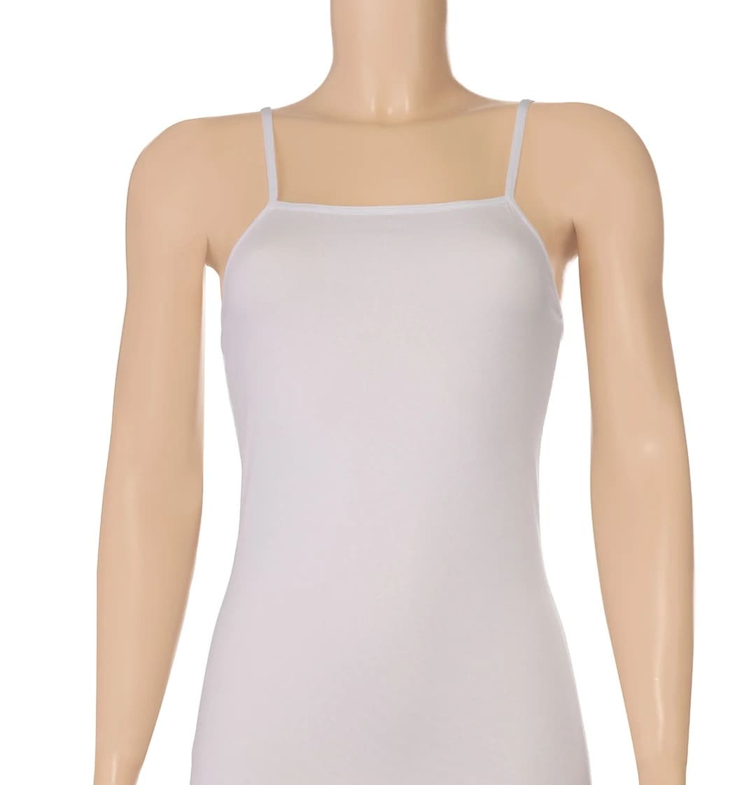 Likralı İp Askılı Beyaz Kadın Atlet Yıldız 2230 - Beyaz