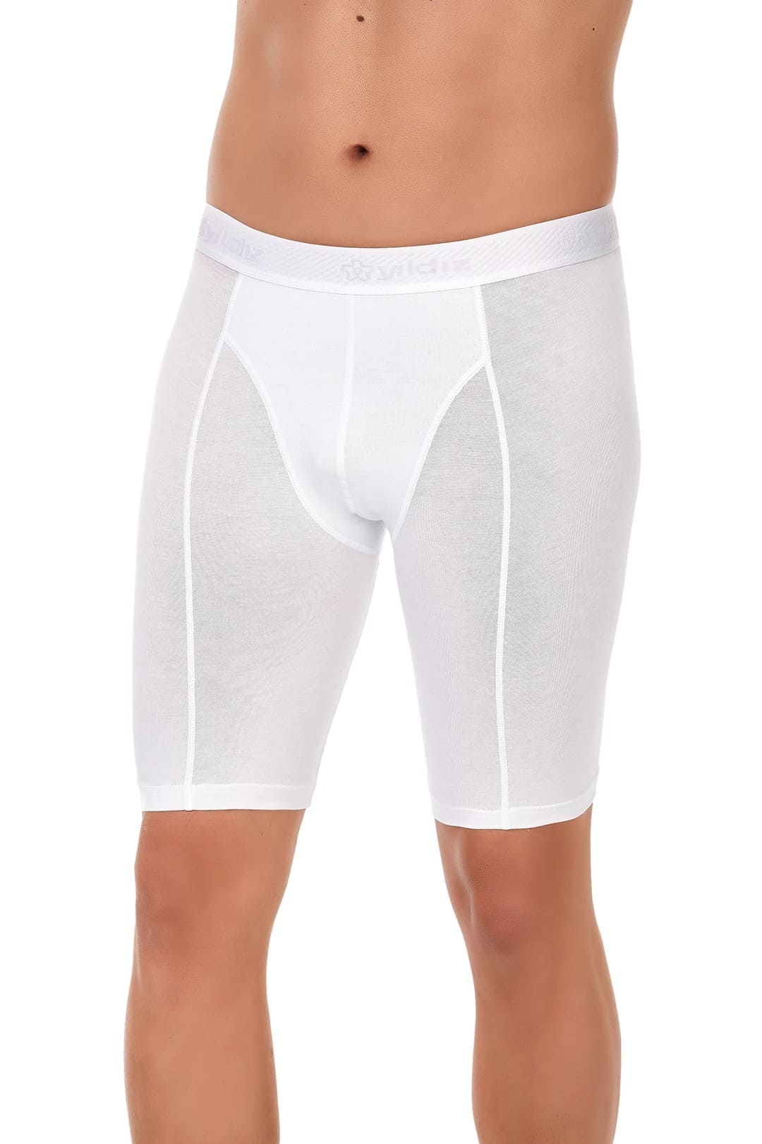 Uzun Modal Erkek Boxer Pamuklu Yıldız 160 - Beyaz