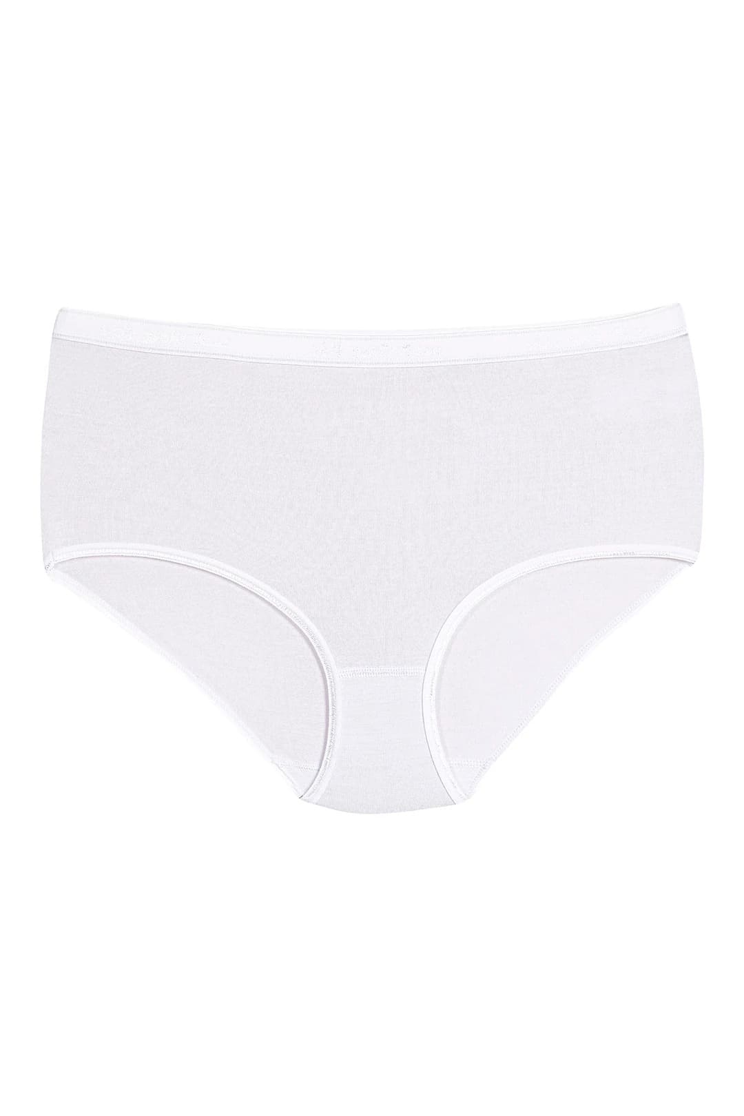 Bamboo Yüksek Bel Kemerli Bato Külot 6'lı Paket Yıldız 3945 - Beyaz