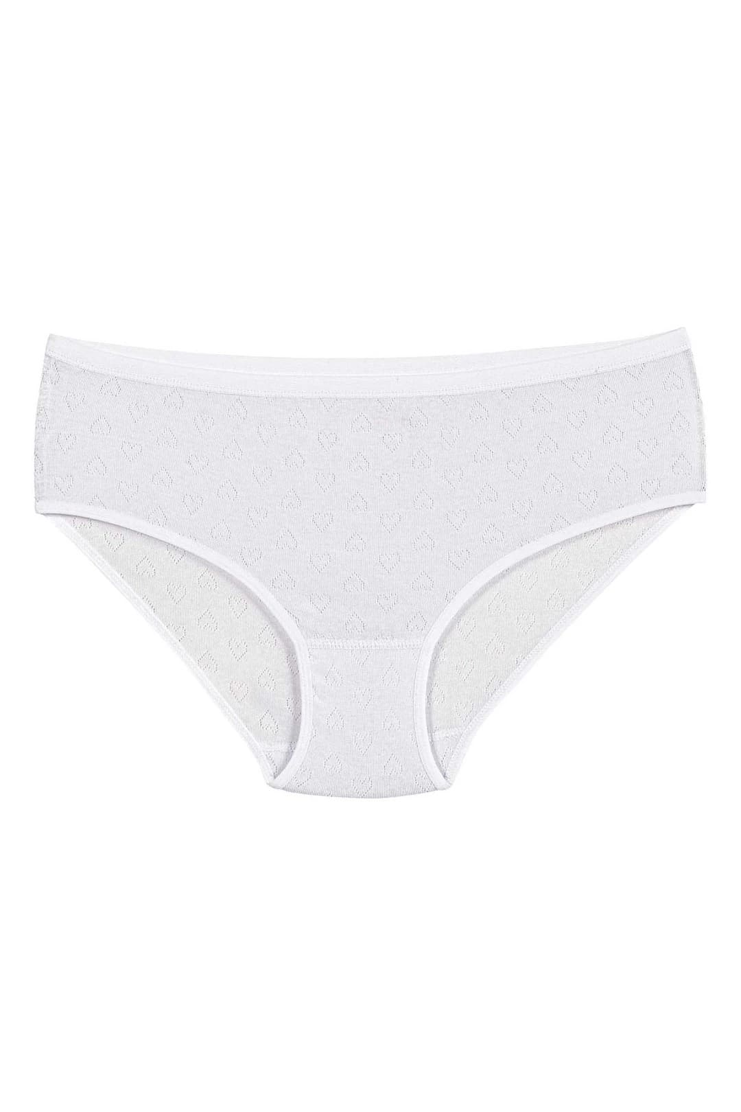 Pamuklu Yüksek Bel Bato Külot 6'lı Paket Yıldız 3590 - Beyaz