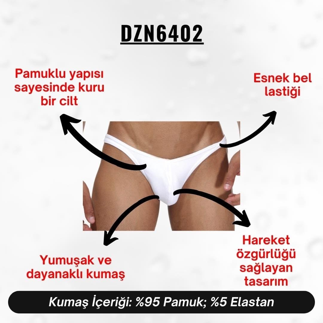 Darkzone Beyaz Erkek Slip Darkzone DZN6402 - Görsel 4