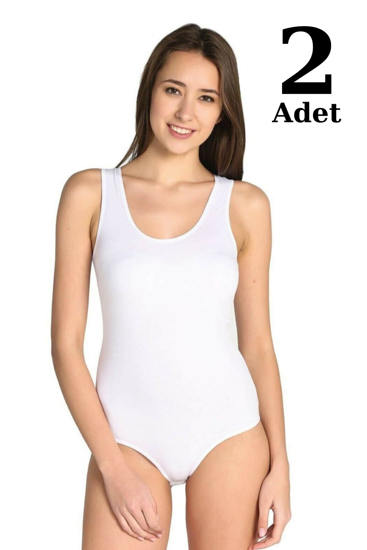 Beyaz Pamuklu Çıtçıtlı Body 2'li Paket Arma Yıldız 3338 - Beyaz