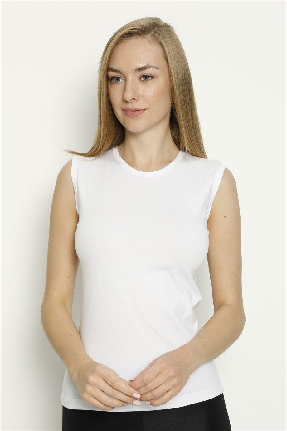 Beyaz Likralı Tek Parça Body Arma Yıldız 3357 - Beyaz