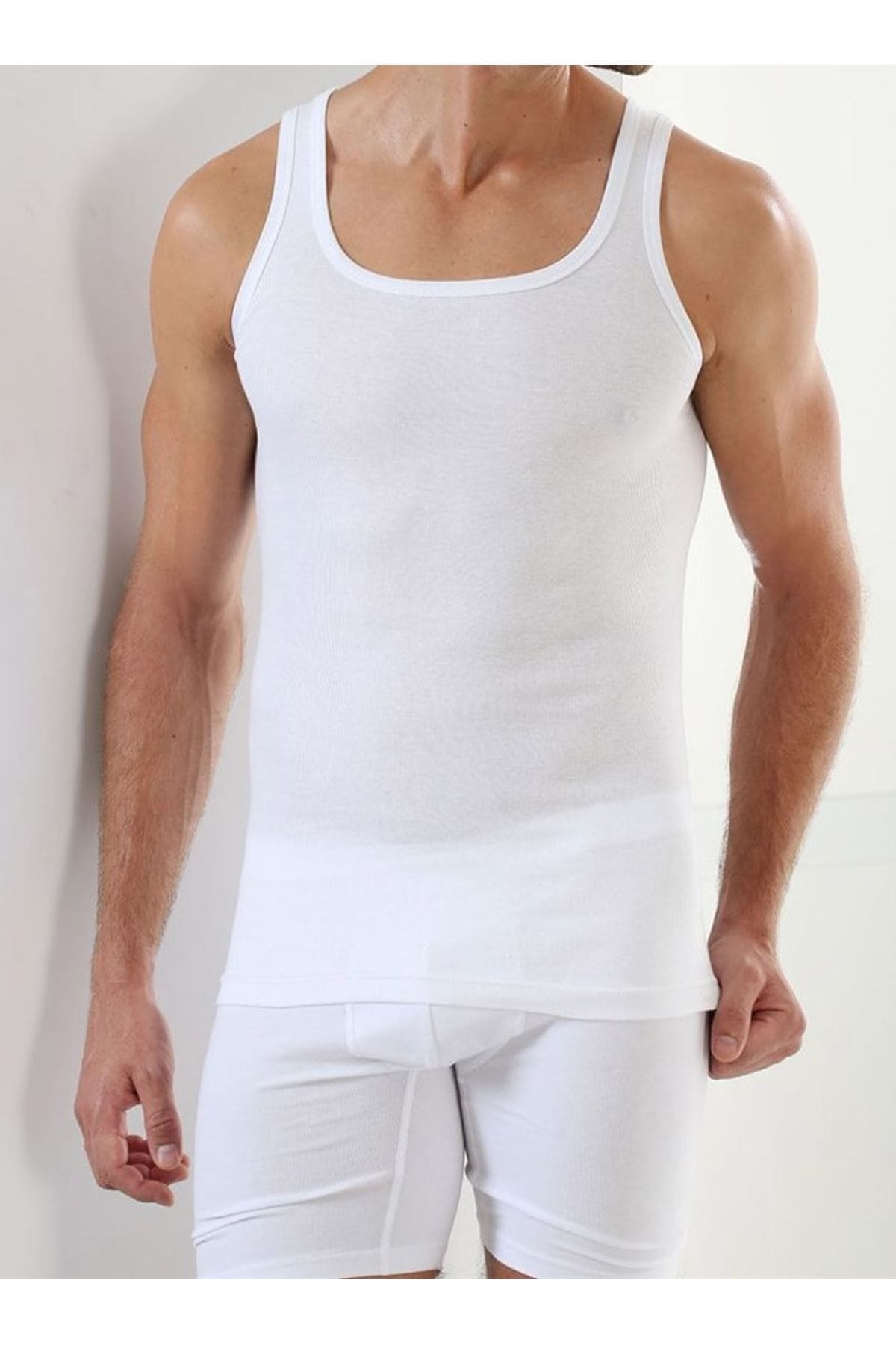 Ribana Kesim Beyaz Erkek Atlet Sistina 04 - Beyaz