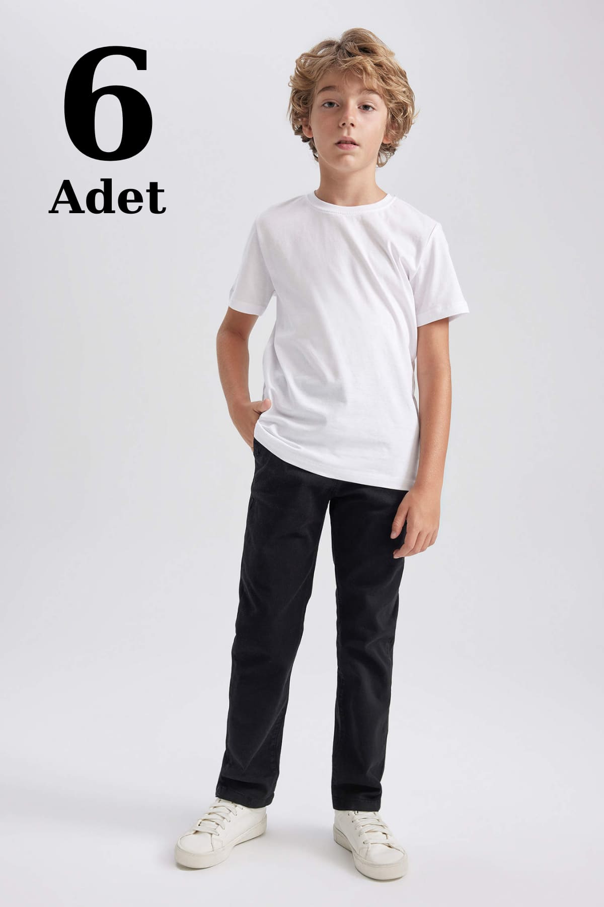 Pamuk Penye Süprem Kısa Kollu Tişört Arma Yıldız 5505 - Beyaz