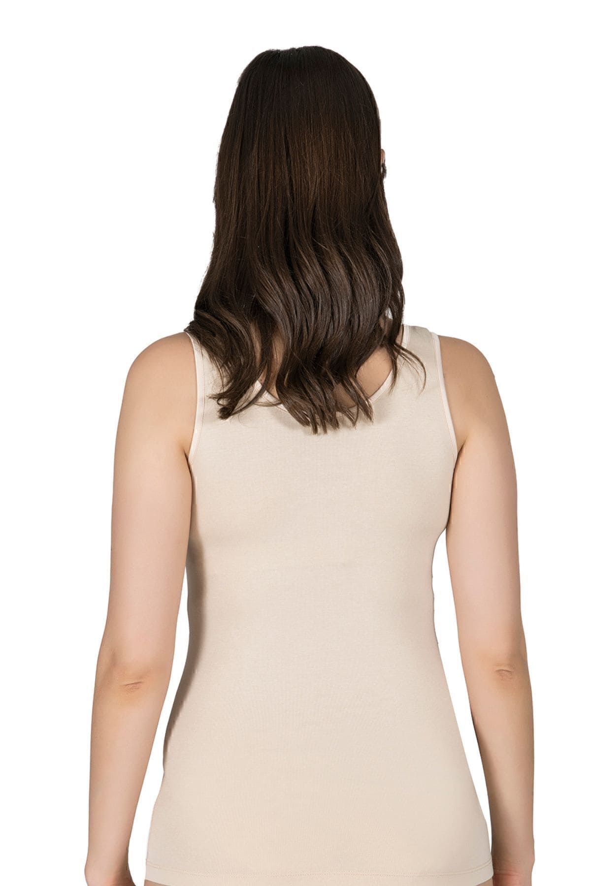 Pamuklu Modal Esnek Yüksek Kalın Askılı Atlet Özkan 25487 - Ten