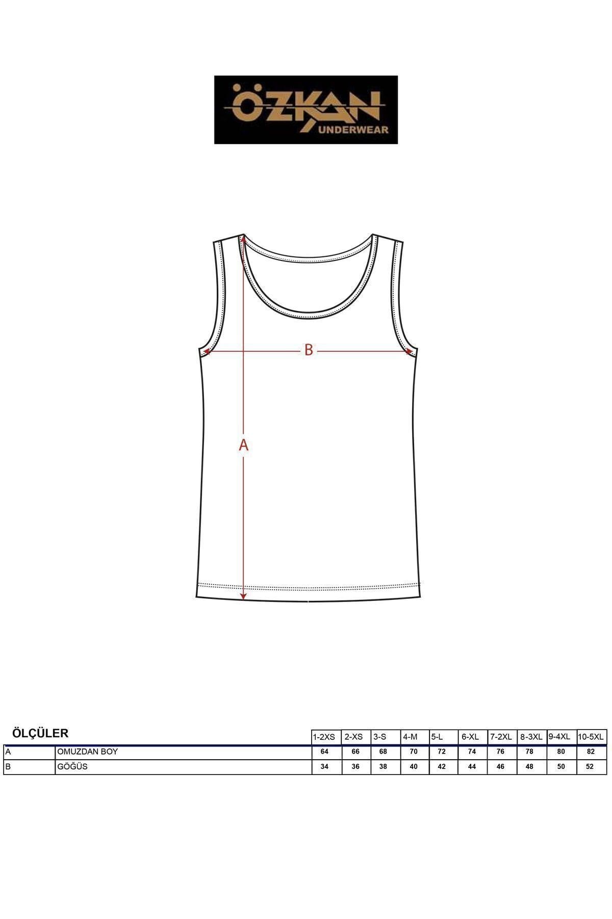 Özkan Kalın Askılı Ribana Pamuklu Atlet Özkan 0111 - Görsel 13