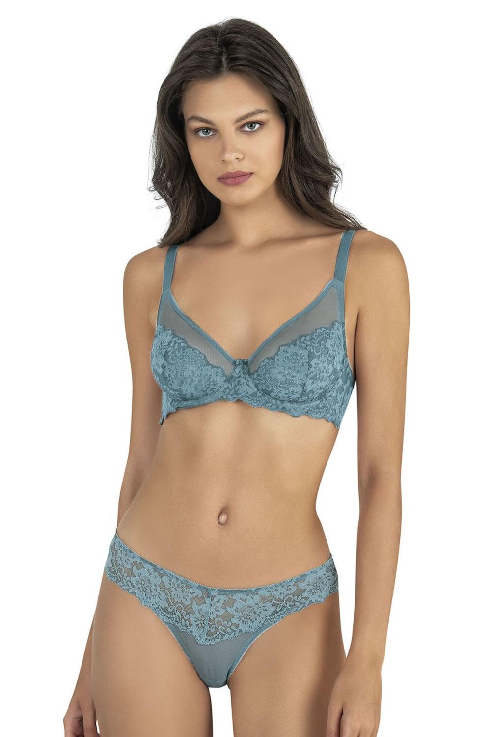 Dantelli Bralet Sütyen Takım Mürdüm Fabony 4170 - Mint