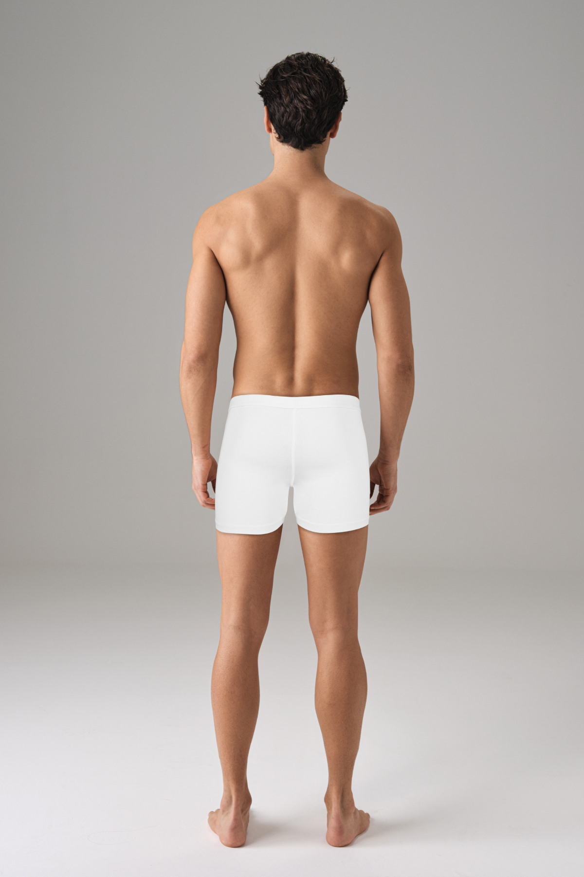 Yüksek Bel Esnek Dikişli Pamuklu Boxer Doreanse 1892 - Beyaz